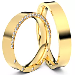 7074 - Alianças de Casamento Bela Vista de Goiás 4mm - Joias MB Loja Oficial
