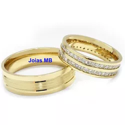 4974 - Alianças de Casamento Bertioga 7mm - Joias MB Loja Oficial