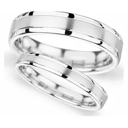 5456 - Alianças de Casamento Brazlândia 4mm e 2mm - Joias MB Loja Oficial