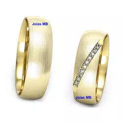 5804 - Alianças de Casamento Caçador 6,5mm - Joias MB Loja Oficial