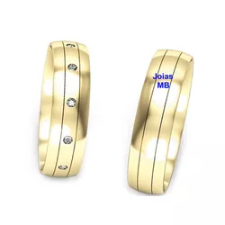 4072 - Alianças de Casamento Cachoeirinha 6mm - Joias MB Loja Oficial