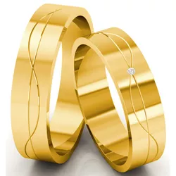 5429 - Alianças de Casamento Caldas Novas 5,6mm - Joias MB Loja Oficial