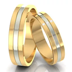 5463 - Alianças de Casamento Carapicuíba 8mm - Joias MB Loja Oficial