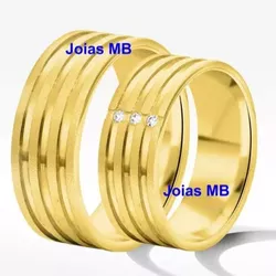 5475 - Alianças de Casamento Cariacica 9mm - Joias MB Loja Oficial