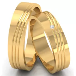 4387 - Alianças de Casamento Contagem 6mm - Joias MB Loja Oficial