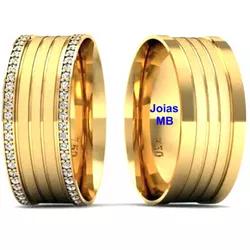 5865 - Alianças de Casamento Córdova 8mm - Joias MB Loja Oficial