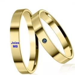 7071 - Alianças de Casamento Cruz Alta 3,5mm - Joias MB Loja Oficial