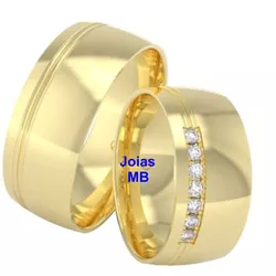 5979 - Alianças de Casamento Cruzeiro 8mm - Joias MB Loja Oficial