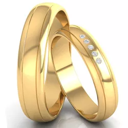 4511 - Alianças de Casamento Diadema 6mm - Joias MB Loja Oficial