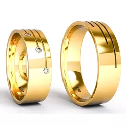 5625 - Alianças de Casamento Durham 8mm - Joias MB Loja Oficial