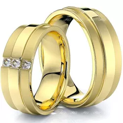 5885 - Alianças de Casamento Essen 7,5mm - Joias MB Loja Oficial