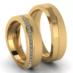  3744 - Alianças de Casamento Estocolmo 6mm - Joias MB Loja Oficial