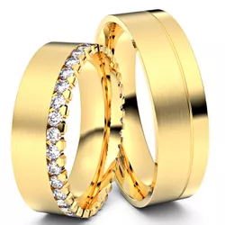 5347 - Alianças de Casamento Fukuoka 6mm - Joias MB Loja Oficial