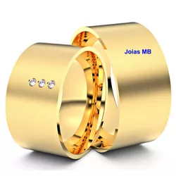4566 - Alianças de Casamento Gifu 10mm - Joias MB Loja Oficial