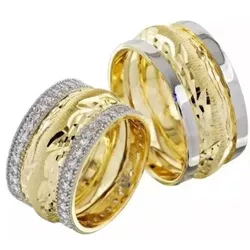 5744 - Alianças de Casamento Ibaiti 13,5mm - Joias MB Loja Oficial