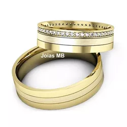 5413 - Alianças de Casamento Ibitinga 6mm - Joias MB Loja Oficial