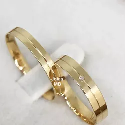 5989 - Alianças de Casamento Ibiúna 3,5mm - Joias MB Loja Oficial