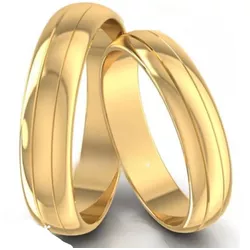 5934 - Alianças de Casamento Inhumas 4,5mm - Joias MB Loja Oficial