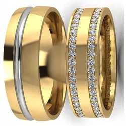5917 - Alianças de Casamento Itabira 7,5mm - Joias MB Loja Oficial