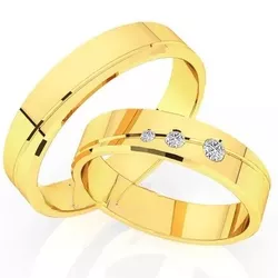  4011 - Alianças de Casamento Itabuna 5,4mm - Joias MB Loja Oficial