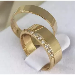 5146 - kit Alianças de Casamento Jaguariúna 3,5mm - Joias MB Loja Oficial