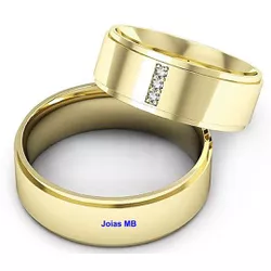 5742 - Alianças de Casamento Japeri 7mm - Joias MB Loja Oficial
