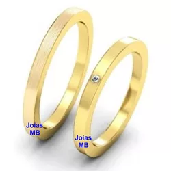 3964 - Alianças de Casamento Jaú 1,7mm - Joias MB Loja Oficial