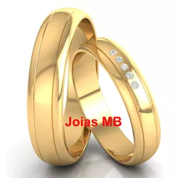 5883 - Alianças de Casamento Marabá 6mm - Joias MB Loja Oficial