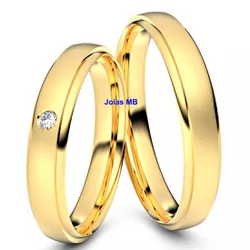 4635 - Alianças de Casamento Minneapolis 5mm - Joias MB Loja Oficial
