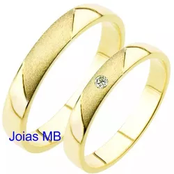 4637 - Alianças de Casamento Montpellier 4mm - Joias MB Loja Oficial