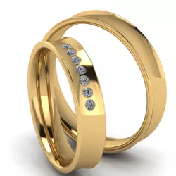 4535 - Alianças de Casamento Múrcia 5mm - Joias MB Loja Oficial