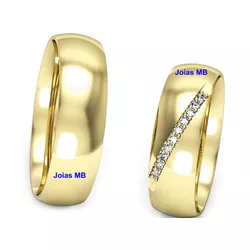 5811 - Alianças de Casamento Navegantes 6,5mm - Joias MB Loja Oficial