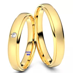 5666 - Alianças de Casamento Newcastle 5mm - Joias MB Loja Oficial