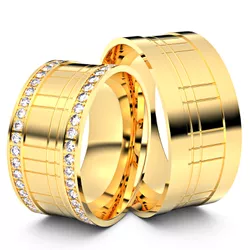 5298 - Alianças de Casamento Noruega 12,5mm - Joias MB Loja Oficial