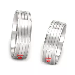 6029 - Alianças de Casamento Nova Mutum 6,5mm - Joias MB Loja Oficial
