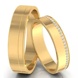 55160 - Alianças de Casamento Osaka 6,5mm - Joias MB Loja Oficial