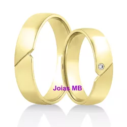 4078 - Alianças de Casamento Gurupi 5mm - Joias MB Loja Oficial