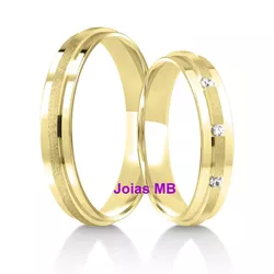 5743 - Alianças de Casamento Viamão 4,5mm - Joias MB Loja Oficial