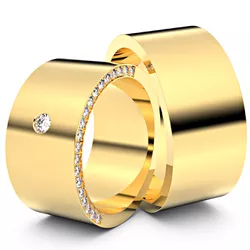3938 - Alianças de Casamento Pitanga 11mm - Joias MB Loja Oficial