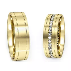 4225 - Alianças de Casamento Plano Piloto 7,5mm - Joias MB Loja Oficial