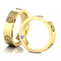 4519 - Alianças de Casamento Resende 6mm - Joias MB Loja Oficial