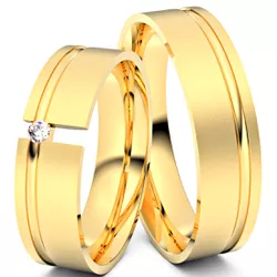1077 - Alianças de Casamento Roma 5mm - Joias MB Loja Oficial
