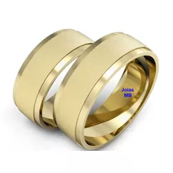 4796 - Alianças de Casamento Santiago 7mm - Joias MB Loja Oficial