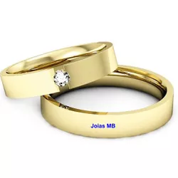 5671 - Alianças de Casamento Sapiranga 4mm - Joias MB Loja Oficial