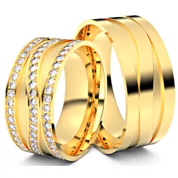 5455 - Alianças de Casamento Sendai 11mm - Joias MB Loja Oficial