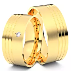 6014 - Alianças de Casamento Taguatinga 8mm - Joias MB Loja Oficial