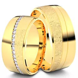 4241 - Alianças de Casamento Tessalônica 8mm - Joias MB Loja Oficial