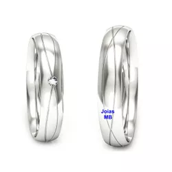 4029 - Alianças de Casamento Três Rios 4mm - Joias MB Loja Oficial