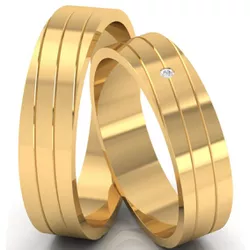 5485 - Alianças de Casamento Uberaba 5mm - Joias MB Loja Oficial
