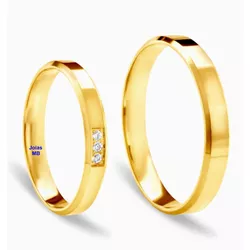 4467 - Alianças de Casamento Unaí 3,5mm - Joias MB Loja Oficial